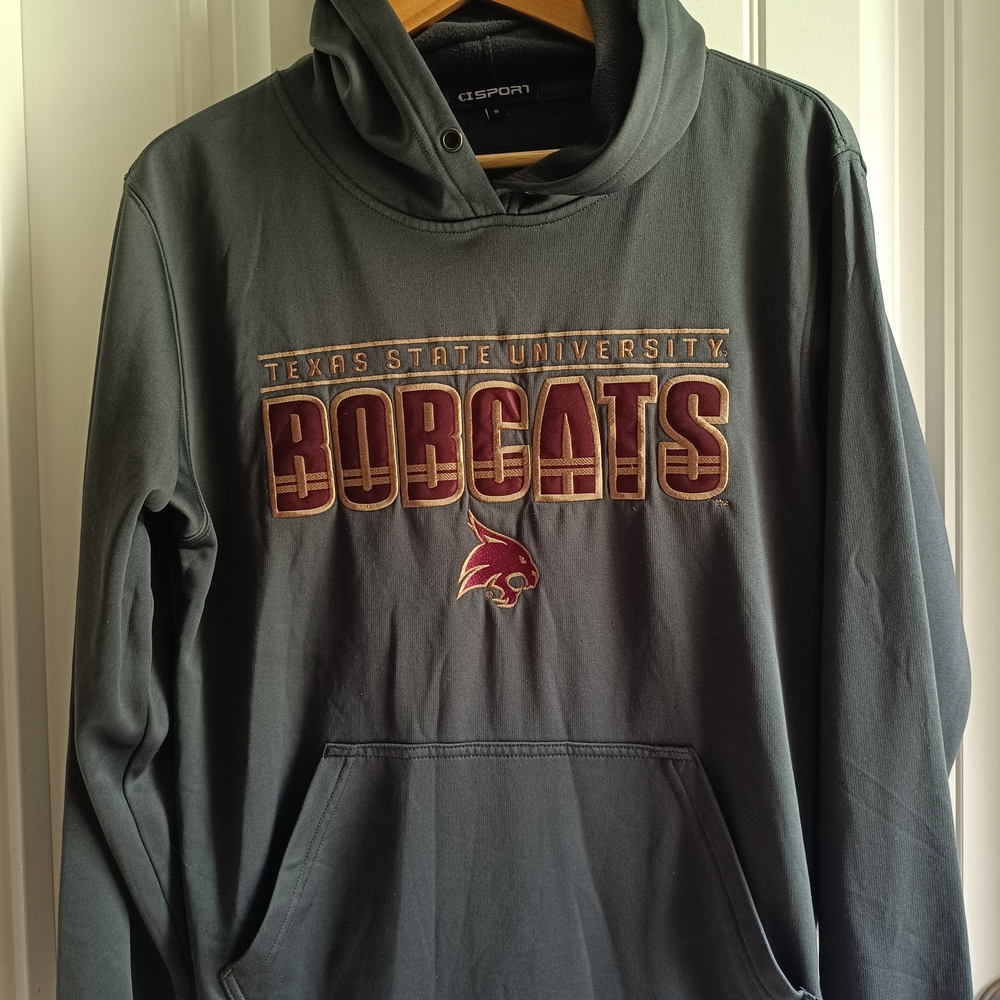 Texas State Embroidered Bobcats Pullover Hoodie Size Small CI Sport
